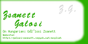 zsanett galosi business card